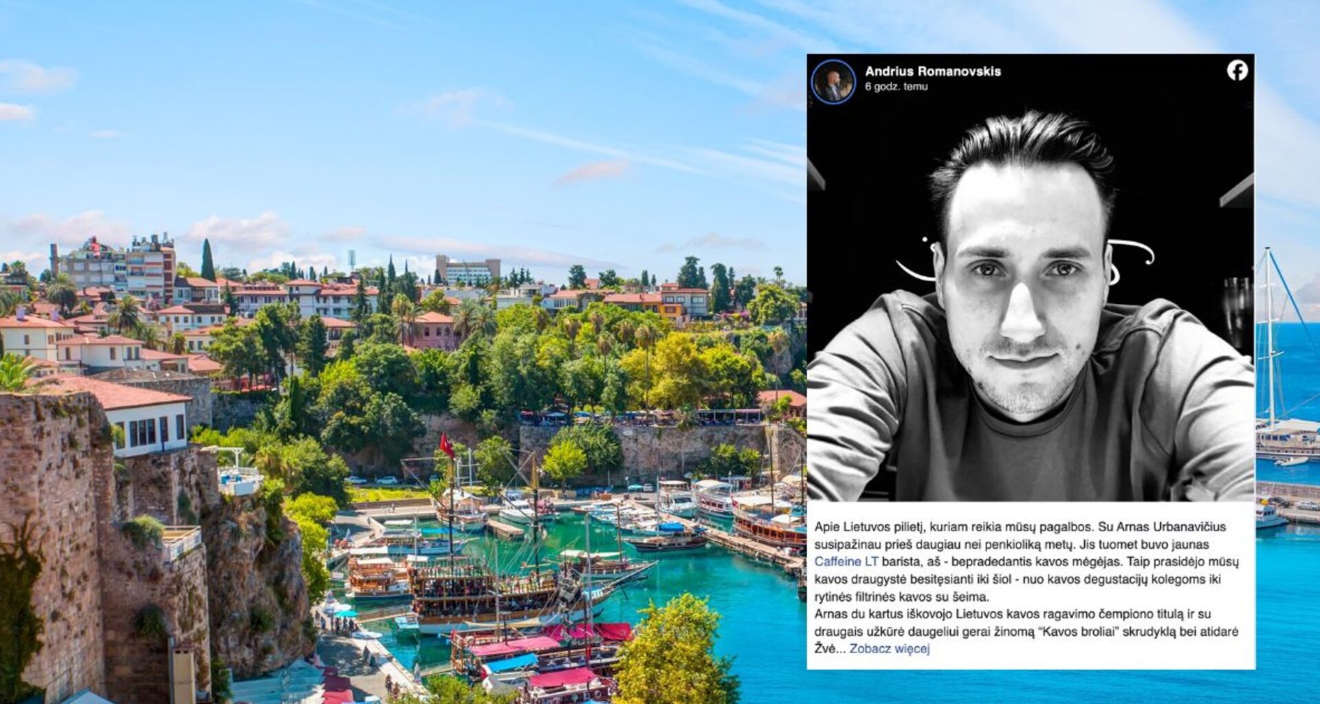 Biznesmen utknął w Turcji z powodu kamienia w walizce. Grozi mu więzienie (screen: Facebook/Andrius Romanovskis)
