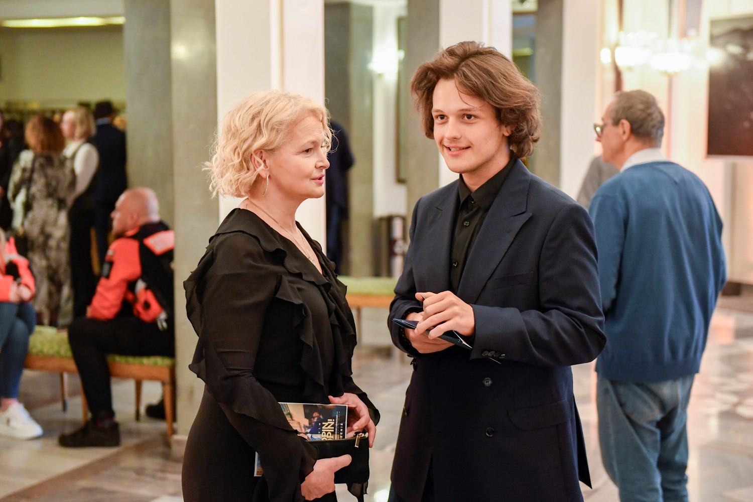 Dominika Ostałowska z synem na premierze "Chopin, Chopin!"