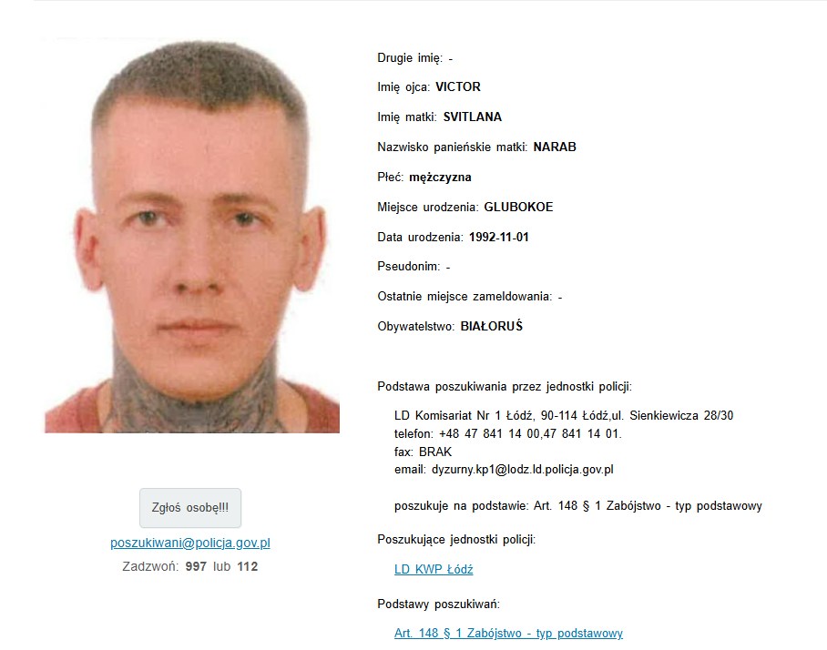 Zabójstwo w hotelu. Jest list gończy za Białorusinem