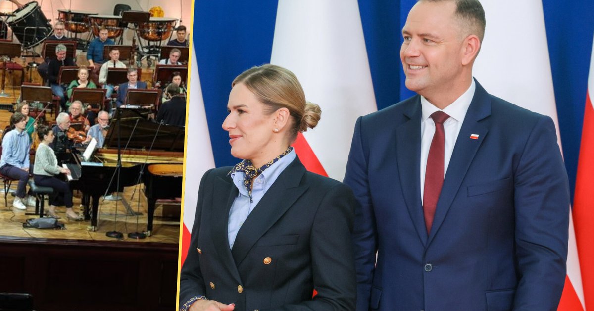 Zdjęcie z próby do koncertu inauguracyjnego Konkursu Chopinowskiego