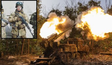 Ukraińska artyleria prowadząca ostrzał w kierunku Torecka w Ukrainie, 31 sierpnia 2025 r.; po lewej stronie: Oleg, dezerter z rosyjskiej armii