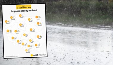 W nocy deszcz nie ustąpi, ale od zachodu zacznie się powoli wypogadzać