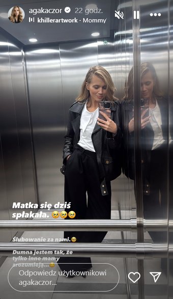 Agnieszka Kaczorowska wzruszona po wizycie w szkole