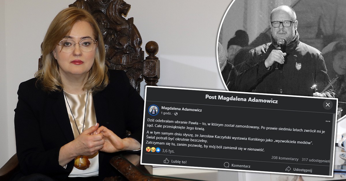 Wstrząsający wpis Magdaleny Adamowicz. "Całe przesiąknięte Jego krwią"