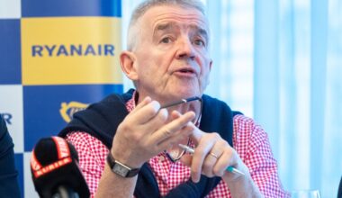 Michael O’Leary, dyrektor generalny linii lotniczych Ryanair. Wiedeń, 5 lutego 2025 r.