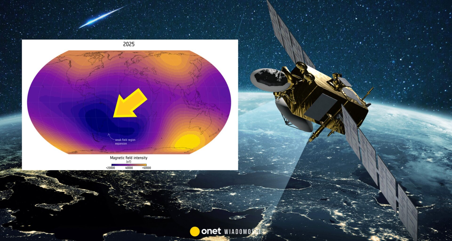 Spektakularna anomalia pola magnetycznego Ziemi. Gwałtownie się powiększa