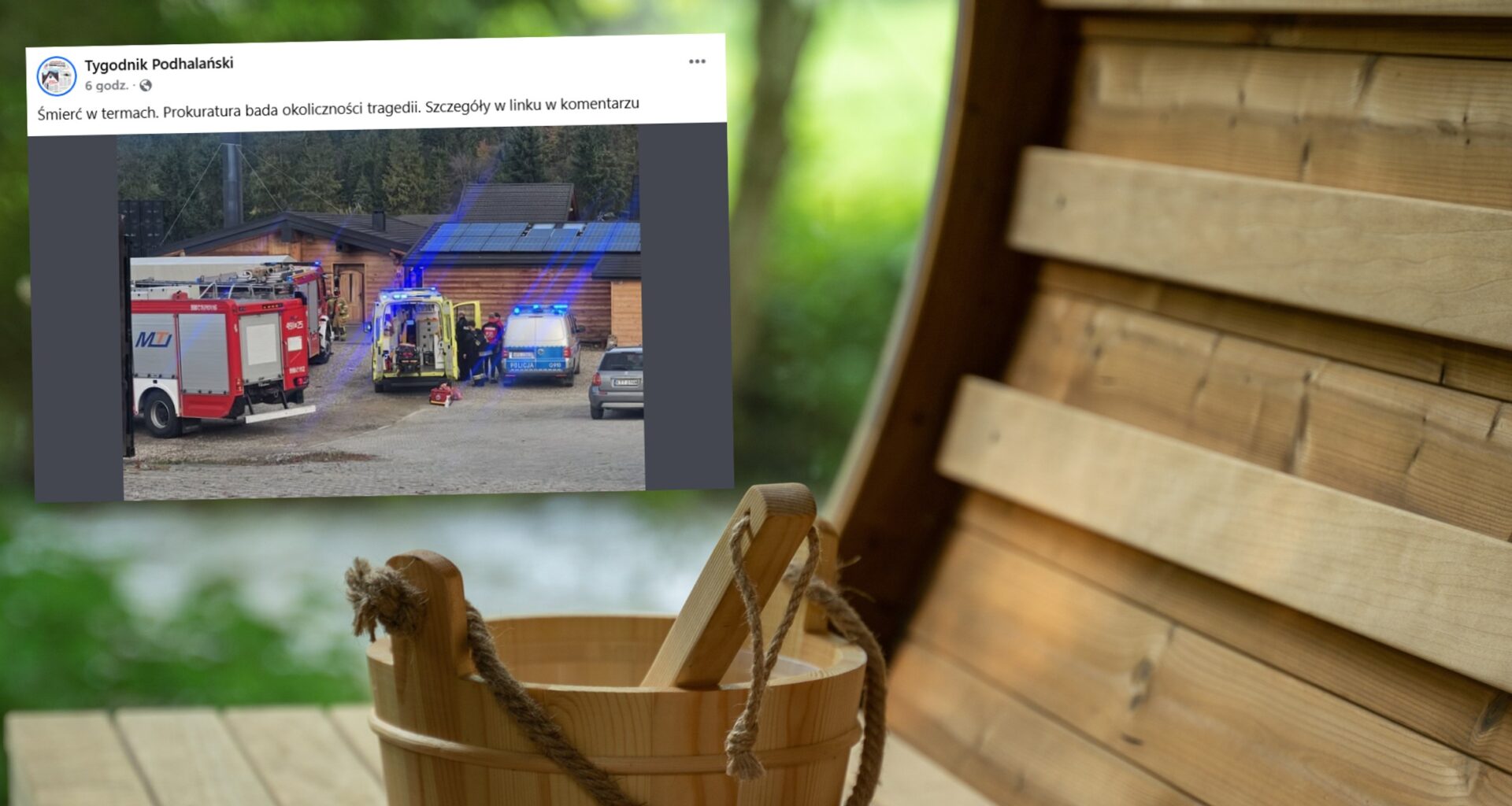 Tragedia podczas wizyty w Termach Gorący Potok w Szaflarach (fot. screen: Facebook/tygodnikpodhalanski)