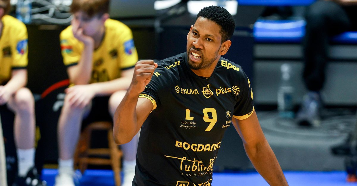 Wilfredo Leon (w środku) razem z kolegami z Bogdanki LUK Lublin