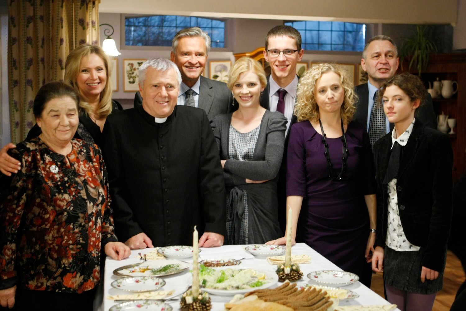 Zdjęcia z planu serialu "Plebania", 2010 r.