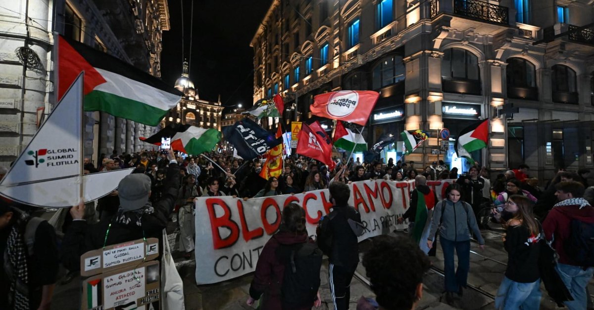 Protesty we Włoszech przeciwko działaniom Izraela. "Wszystko blokujemy" - Onet
