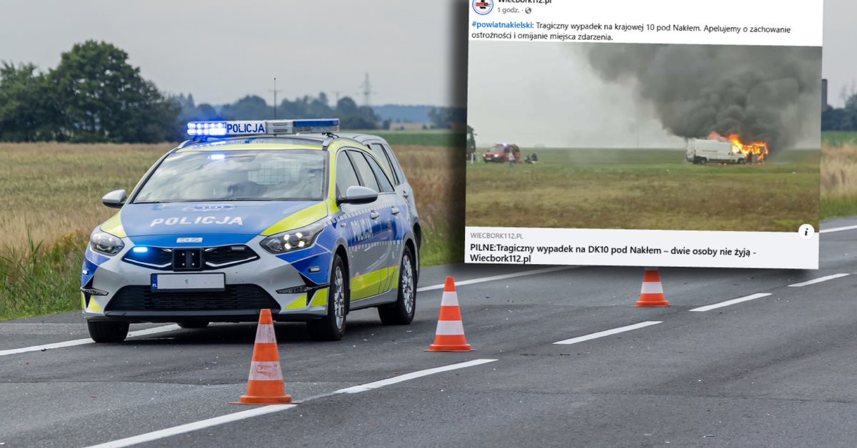 Tragedia koło Bydgoszczy. Auto stanęło w płomieniach, są dwie ofiary śmiertelne - Onet