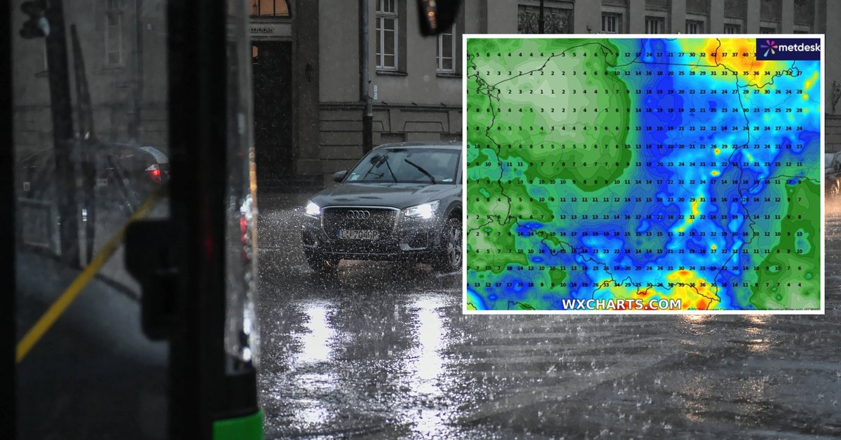 Najbliższe godziny będą w Polsce bardzo deszczowe