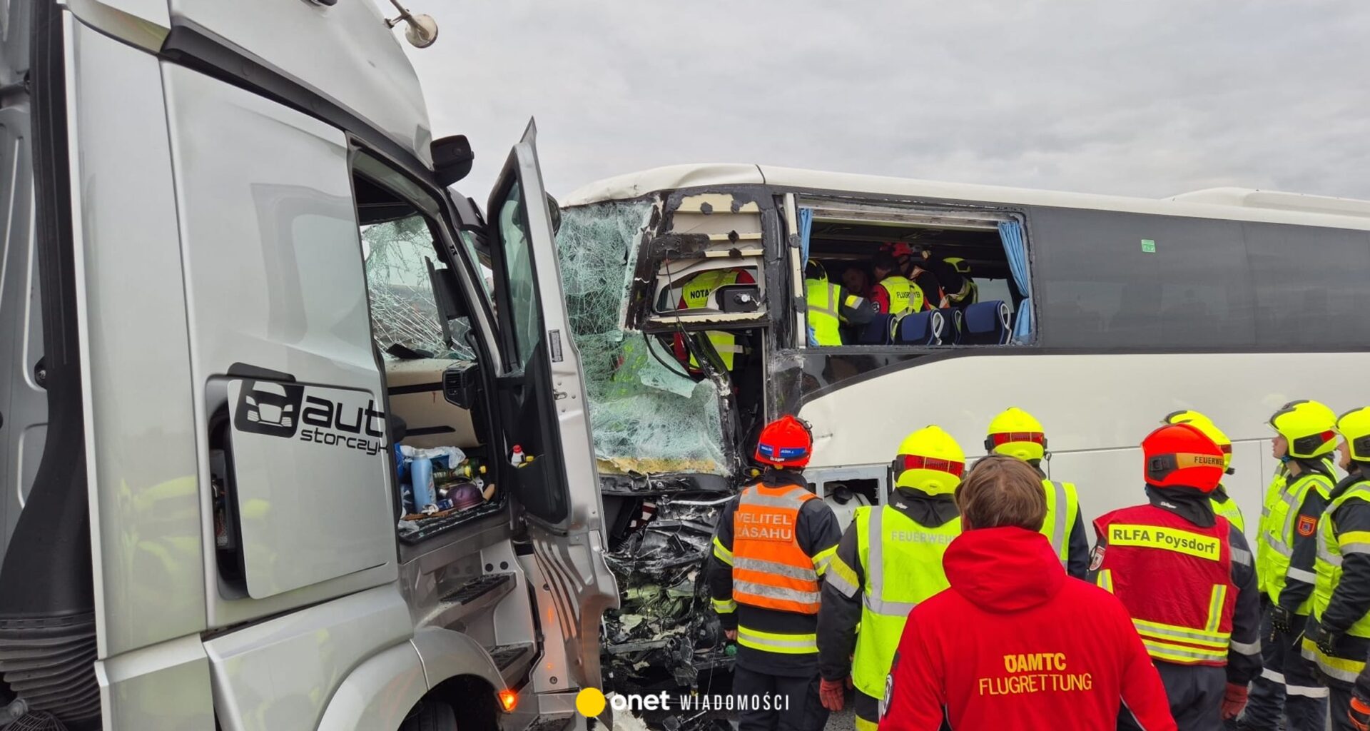 Wypadek polskiego autokaru w Austrii. Jedna ofiara, są ranni