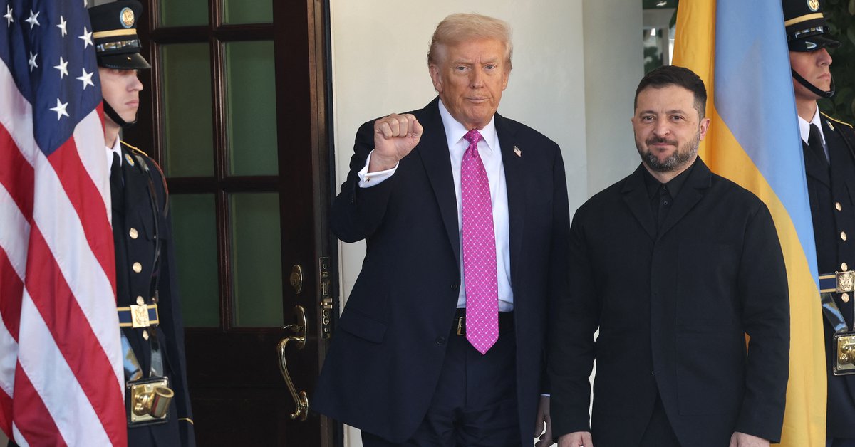 Donald Trump oraz Wołodymyr Zełenski
