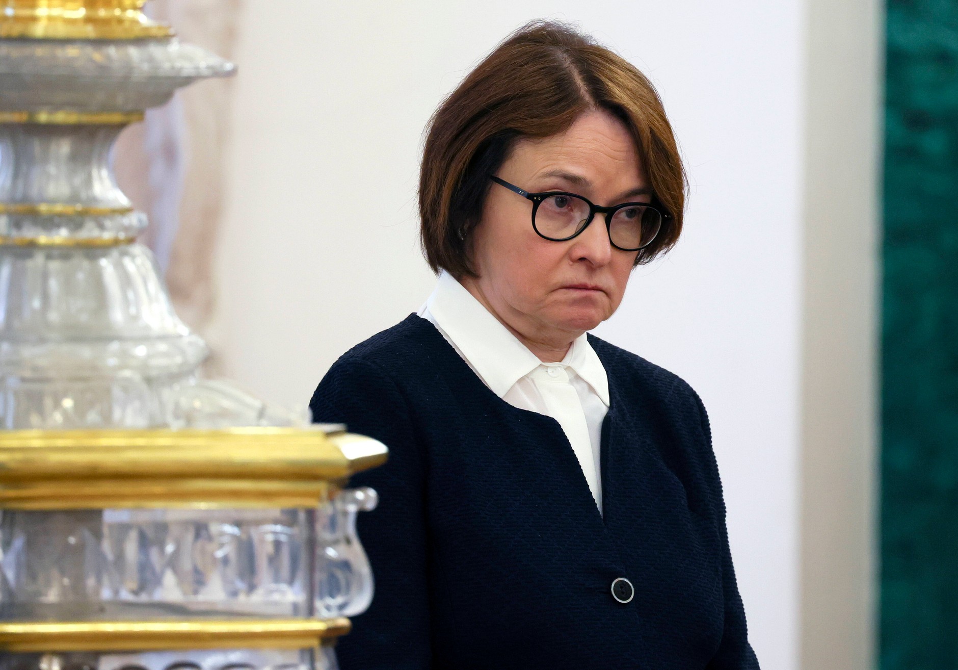 Elwira Nabiullina, prezeska rosyjskiego banku centralnego, w trakcie obchodów Dniu Zwycięstwa. Moskwa, 9 maja 2025 r.