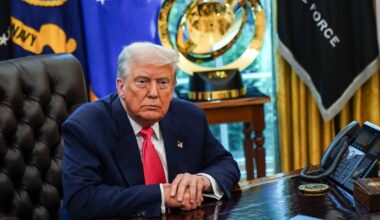 Prezydent USA donald Trump w Gabinecie Owalnym w Białym Domu, Waszyngton, USA, 14 sierpnia 2025 r.