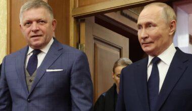 Premier Słowacji Robert Fico i prezydent Rosji Władimir Putin