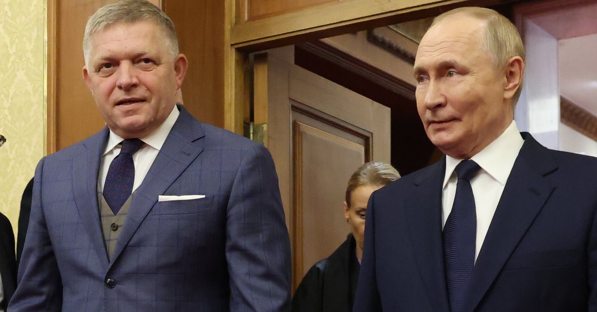 Premier Słowacji Robert Fico i prezydent Rosji Władimir Putin