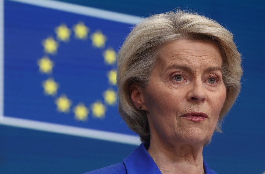Ursula von der Leyen, przewodnicząca Komisji Europejskiej, na szczycie w Brukseli, 23 października 2025 r.