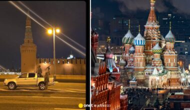 Atak dronów na Moskwę. Karabiny maszynowe przy murach Kremla