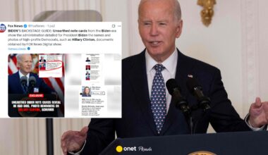 Ujawniono notatki przygotowane dla Joego Bidena. To kilka małych karteczek