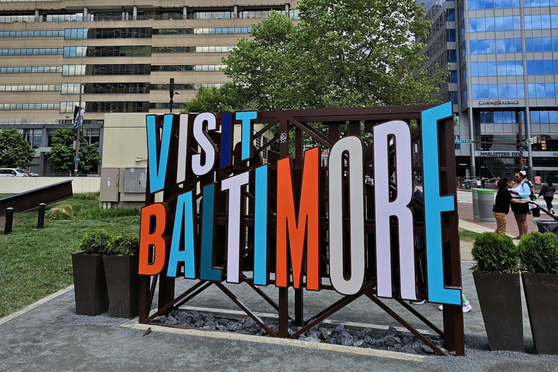 Znak "Odwiedź Baltimore", Baltimore, Maryland, USA