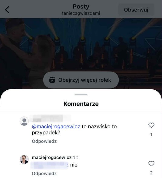 Brat Marcina Rogacewicza komentuje wpis o aktorze?