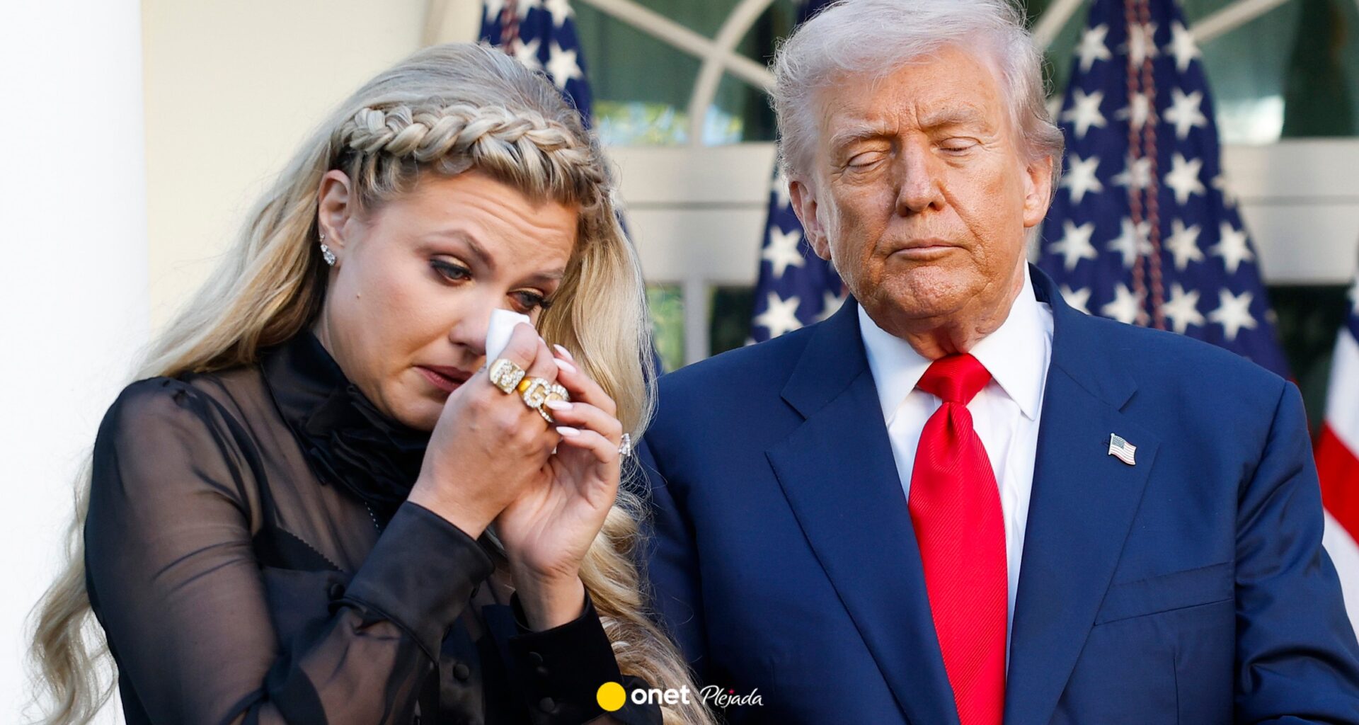 Donald Trump czekał niewzruszony, aż przestanie płakać. "Zawsze pana podziwiał"