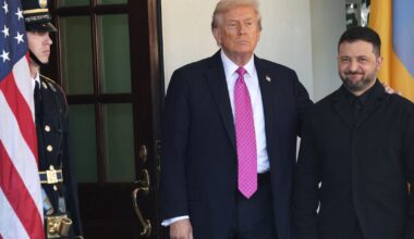 Donald Trump i Wołodymyr Zełenski w Białym Domu, Waszyngton, 17 października 2025 r.
