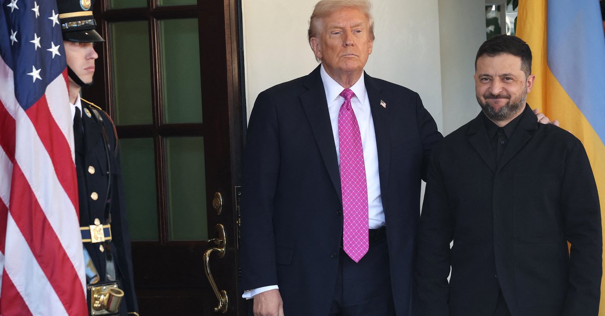 Donald Trump i Wołodymyr Zełenski w Białym Domu, Waszyngton, 17 października 2025 r.