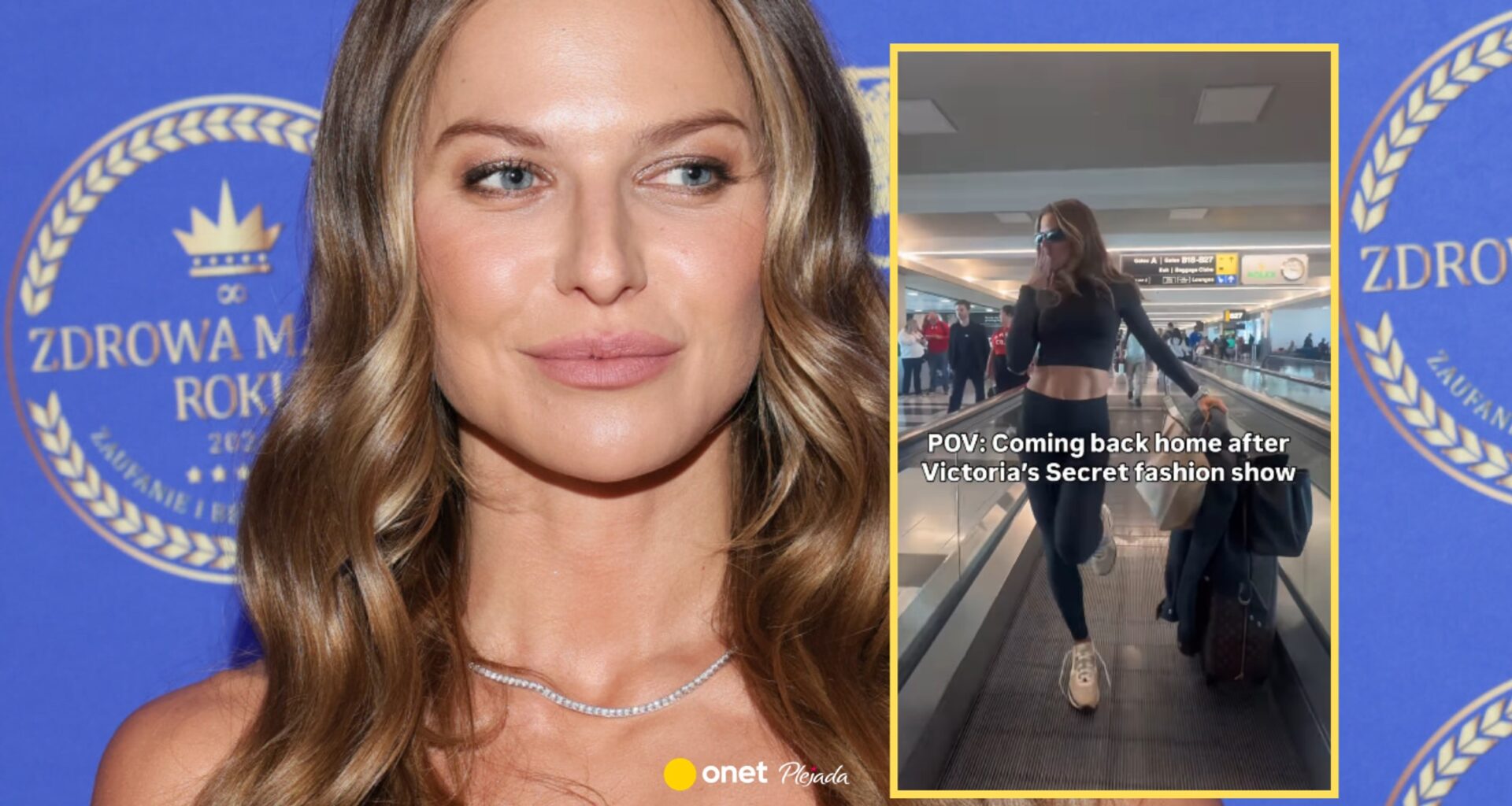 Anna Lewandowska dała popis na lotnisku. Pracownik patrzył zaskoczony