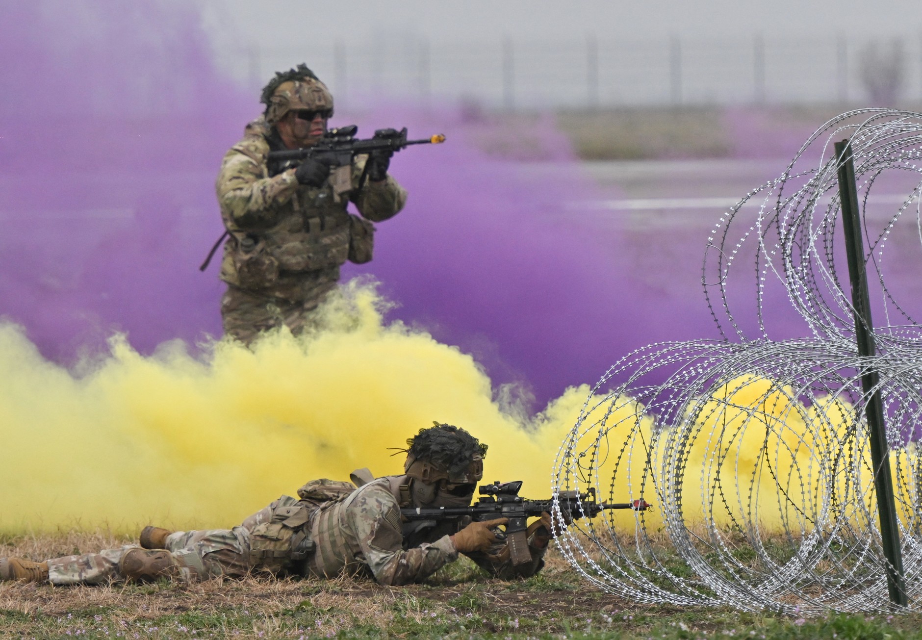 Amerykańscy żołnierze w bazie Mihail Kogalniceau, Rumunia, 31 marca 2025 r.