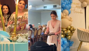 Ścianka, złote dekoracje i robiący wrażenie tort. Tak wyglądały chrzciny syna Daniela Martyniuka