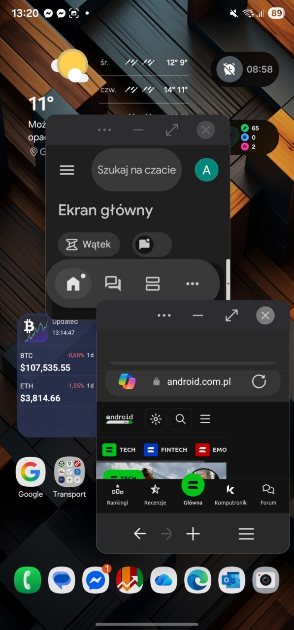 Multitasking w One UI 8