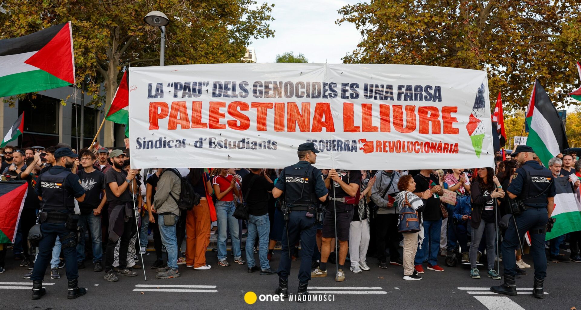 Gigantyczne protesty przeciwko Izraelowi w Hiszpanii. Bitwa z policją na ulicach