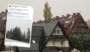 Ulewy i śnieżyce przechodzą przez południową Polskę (screen: X/Sieć Obserwatorów Burz)