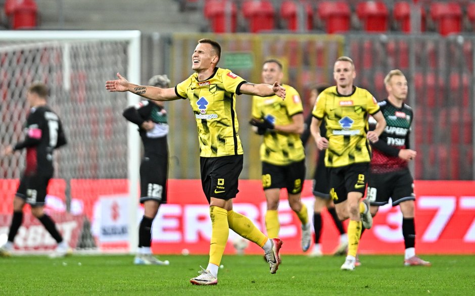 Piękny gol Kamila Dankowskiego nie dał Wieczystej wygranej w Tychach (3:3)