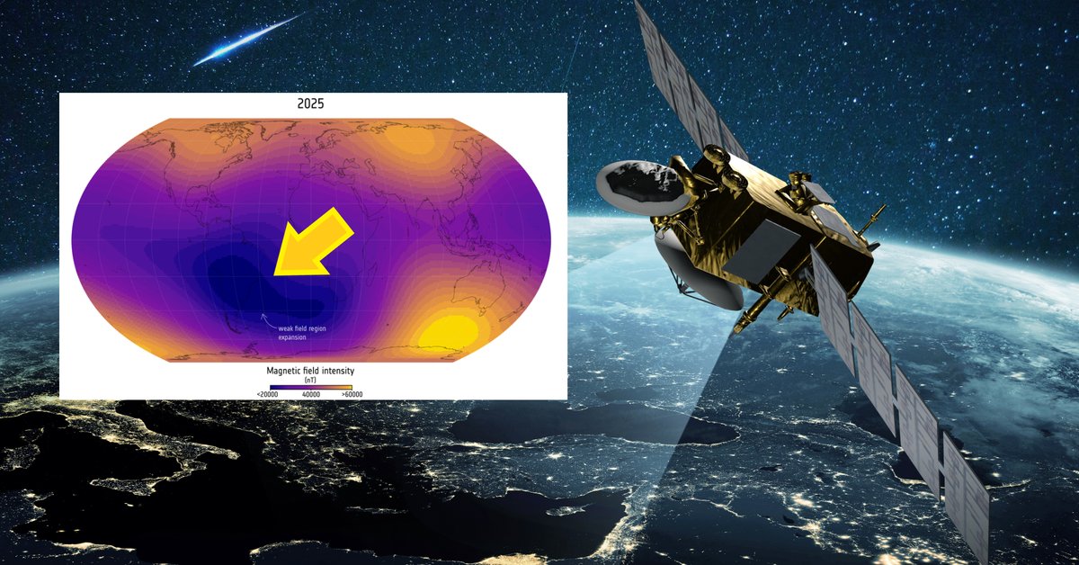 Spektakularna anomalia pola magnetycznego Ziemi. Gwałtownie się powiększa
