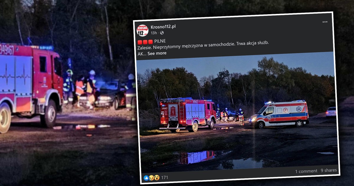 Zakrwawione ciało w bmw w zaroślach w Zalesiu. Skąd się tam wzięło?