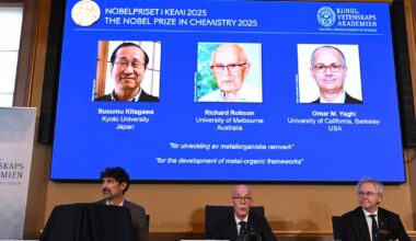 Susumu Kitagawa, Richard Robson i Omar M. Yaghi laureatami Nagrody Nobla z chemii