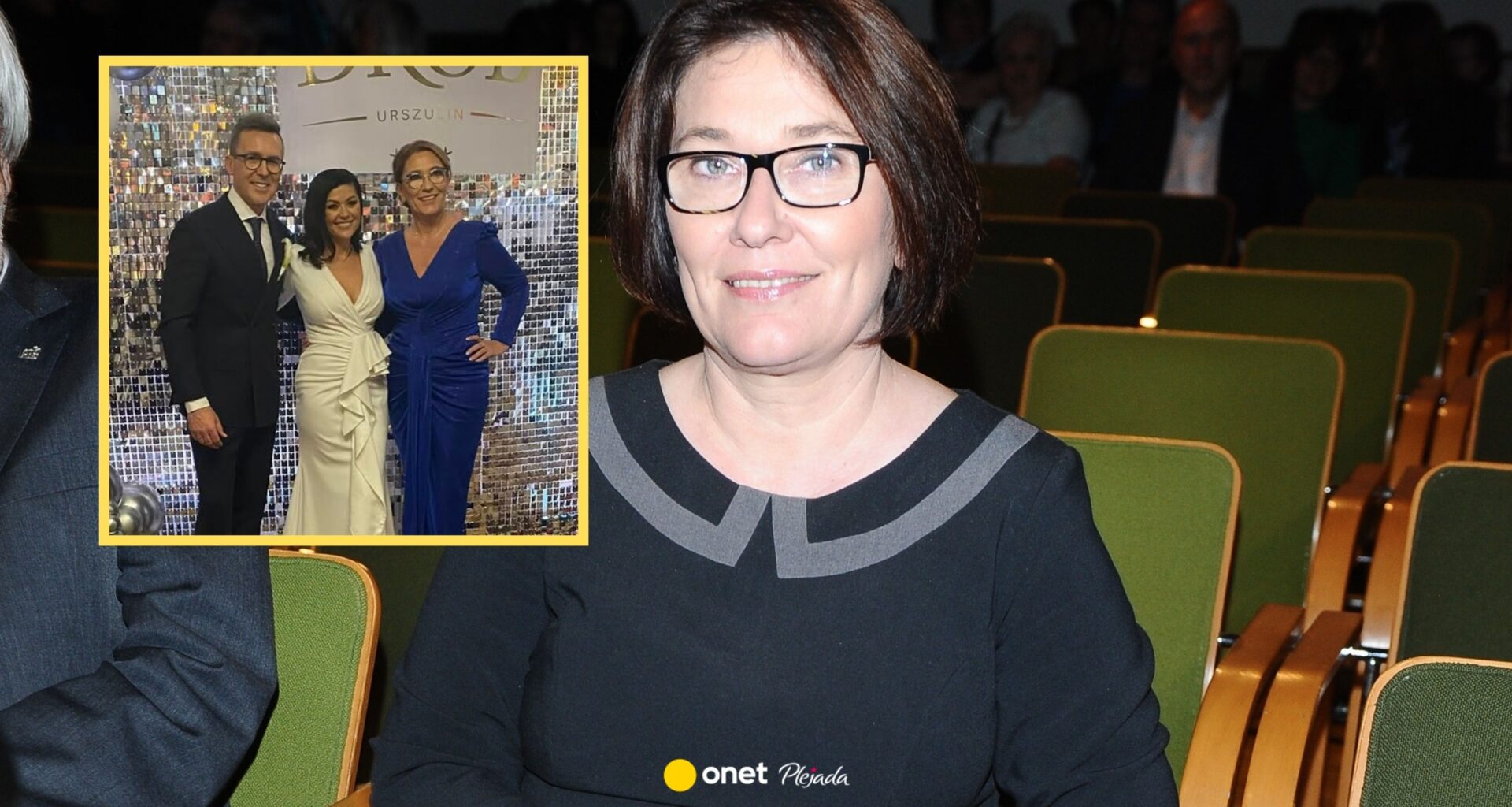 Beata Mazurek na weselu Katarzyny Cichopek. Przyjechała z Joanną Kurską