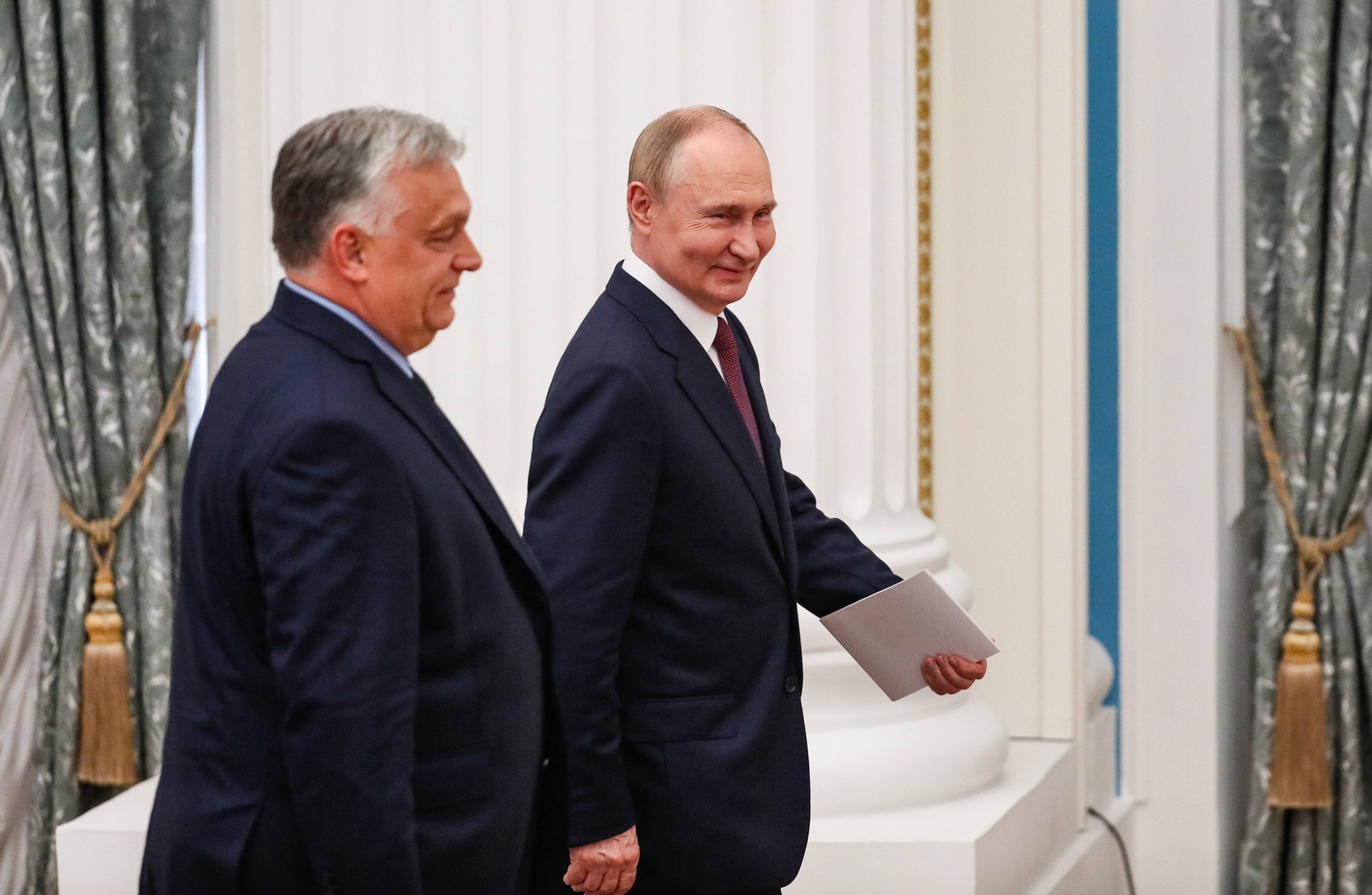 Viktor Orban i Władimir Putin na Kremlu, 5.07.2024