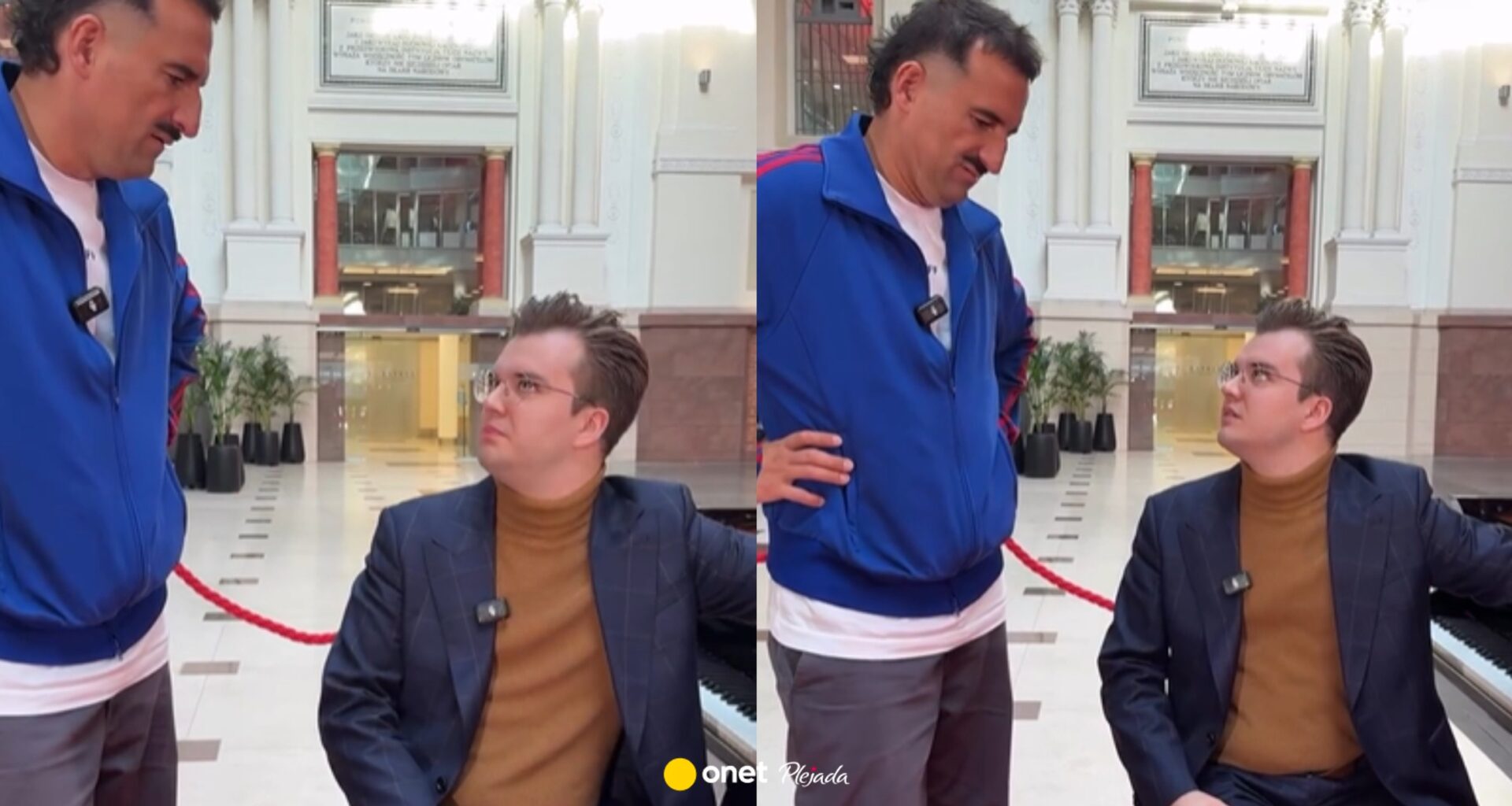 Michał Koterski nagrał filmik z uczestnikiem konkursu chopinowskiego. Salwy śmiechu