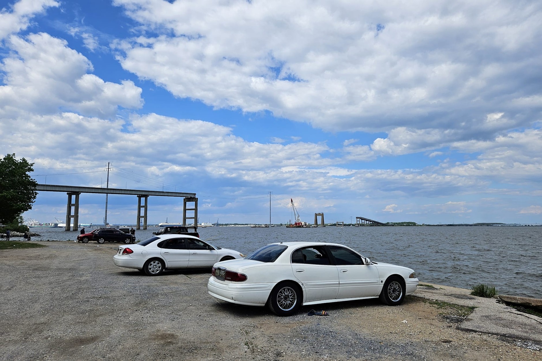 Zniszczony most Francisa Scotta Keya w Baltimore, Maryland, USA