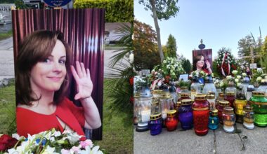 Detal na grobie Joanny Kołaczkowskiej przyciąga uwagę. Ktoś ją tak uhonorował