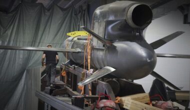 W fabryce, gdzie odbywa się końcowy montaż nowych pocisków. Na początku sierpnia Ukraina twierdziła, że wyprodukowała już 211 takich pocisków.