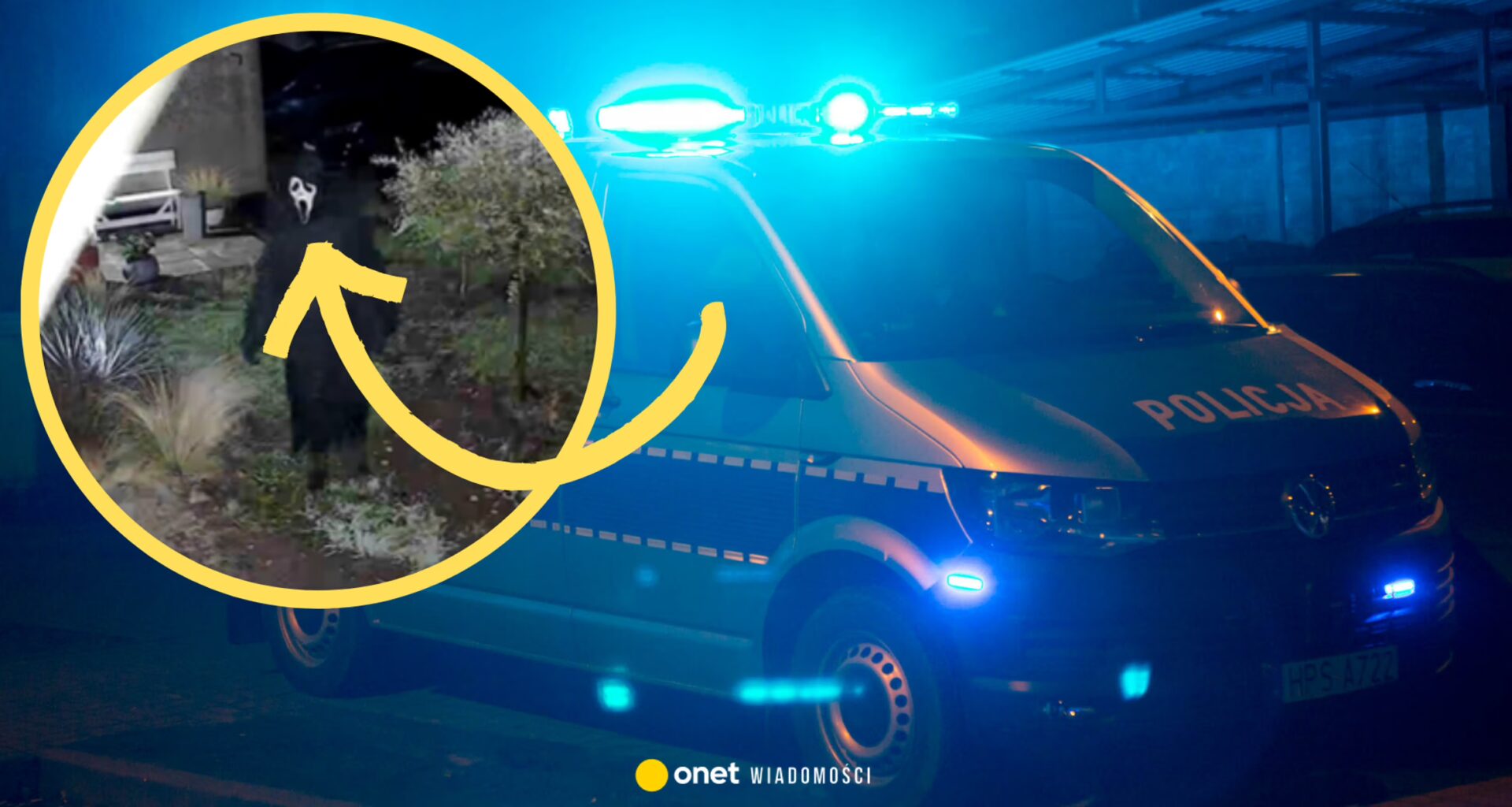 Tajemnicza postać sieje postrach pod Warszawą. Nosi maskę z horroru