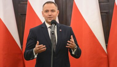 Prezydent RP Karol Nawrocki podczas uroczystości w Pałacu Prezydenckim w Warszawie