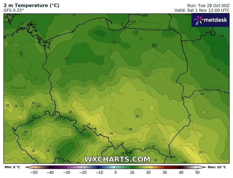 Dzień Wszystkich Świętych najcieplejszy ma być na południu