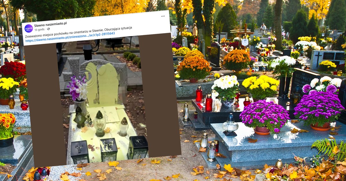 Smutny widok na cmentarzu w Sławnie. Rodzina zmarłych jest oburzona - Onet
